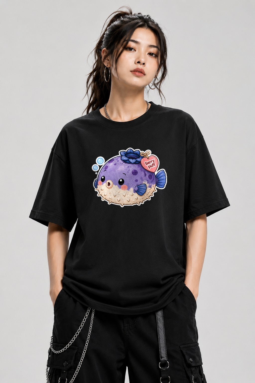 Berry Puff Blowfish - Black