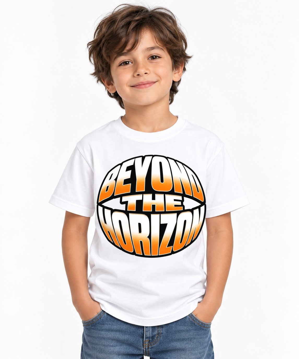 Beyond The Horizon Circular Retro Or - White