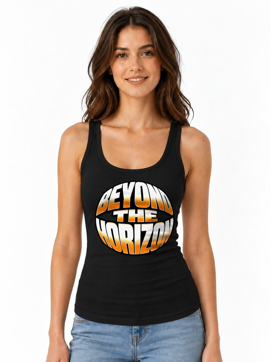 Beyond The Horizon Circular Retro Or - Black