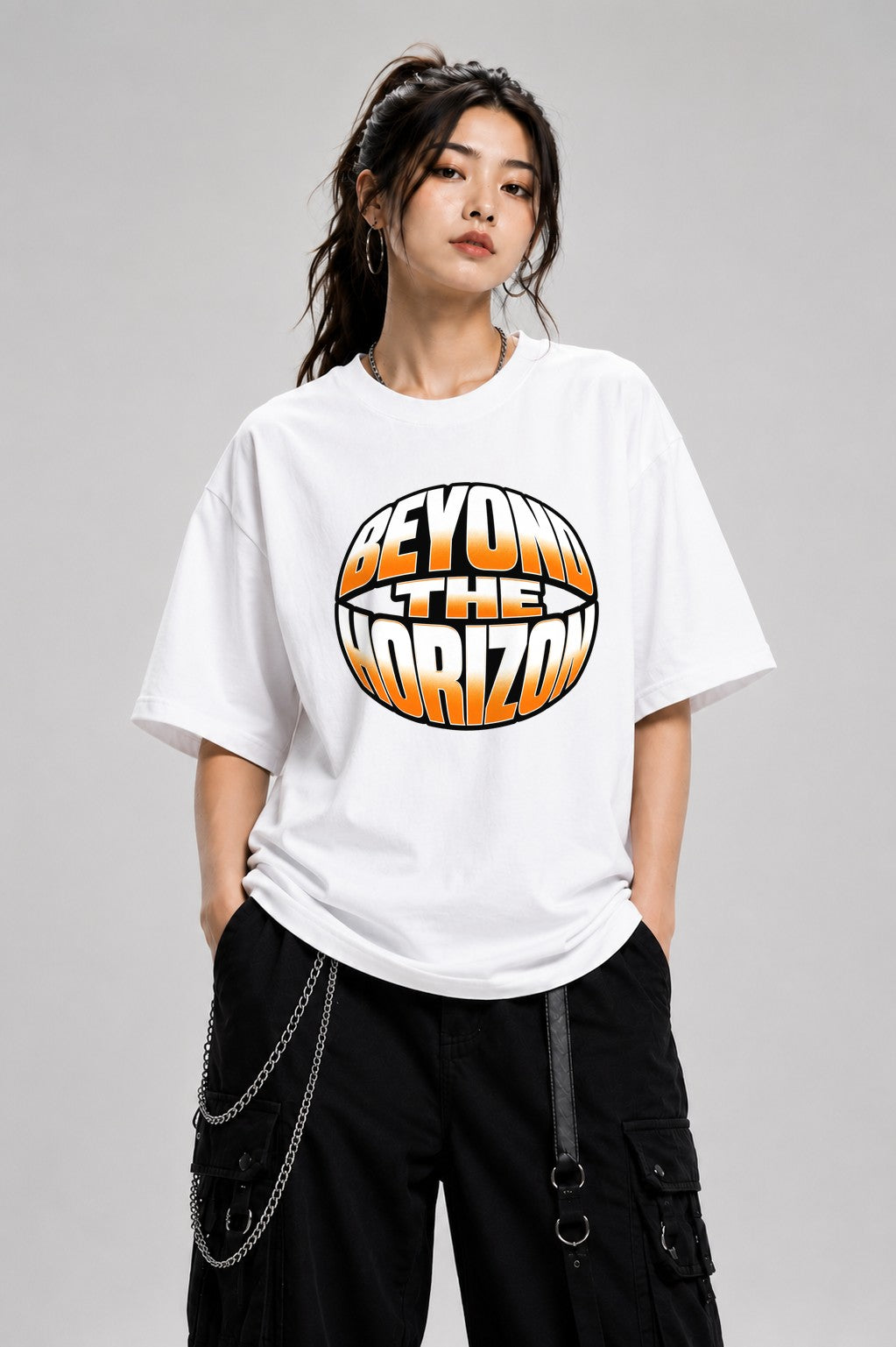 Beyond The Horizon Circular Retro Or - White