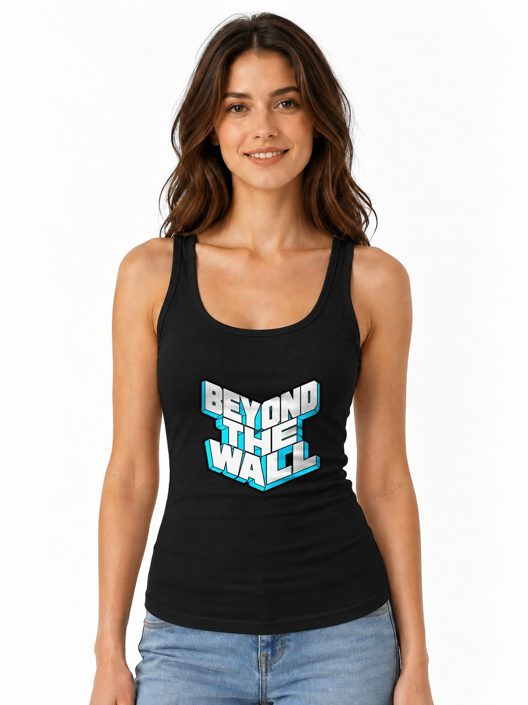 Beyond The Wall Ice Typography Shirt - 3D Block Letter Design - Black