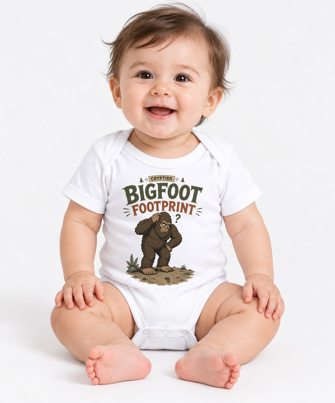Bigfoot Footprint Cryptid Mystery Hu - White