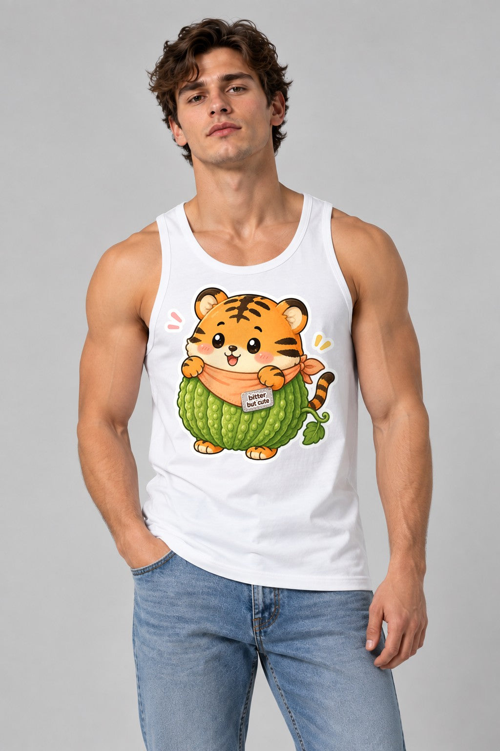 Bitter But Cute Tiger - White