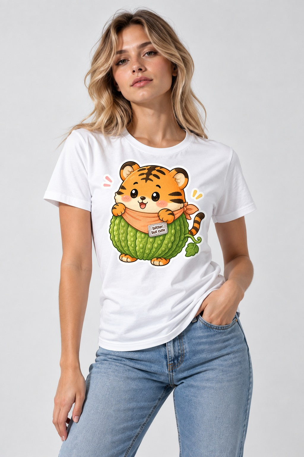 Bitter But Cute Tiger - White