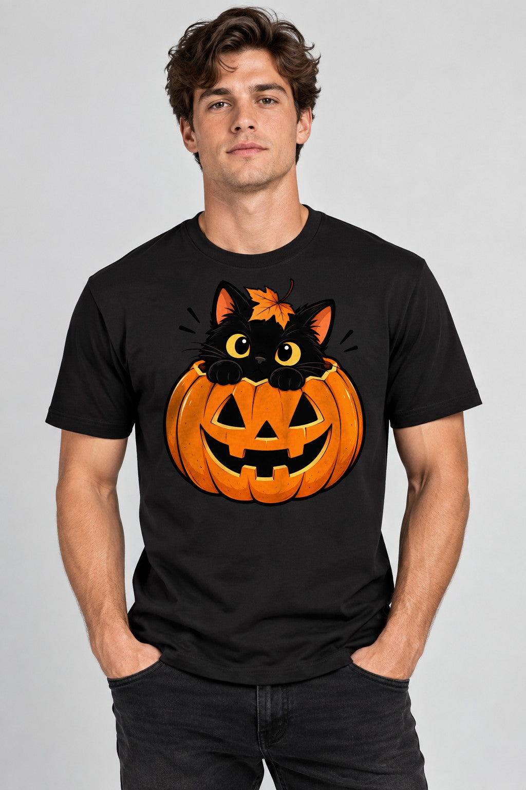 Black Cat Pumpkin - Black