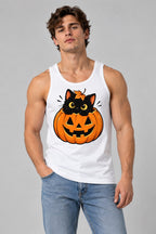 Black Cat Pumpkin - White