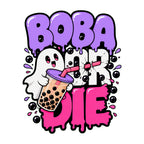 Boba or Die Shirt - Kawaii Bubble Tea Ghost Graphic Tee