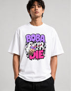 Boba or Die Shirt - Kawaii Bubble Tea Ghost Graphic Tee - White