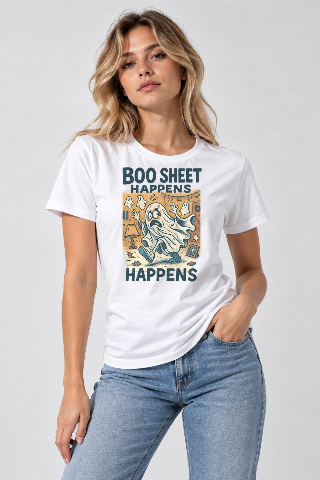 Boo Sheet Happens - White