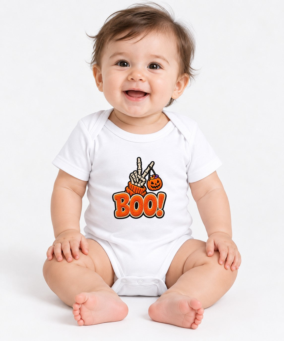 Boo Skeleton Peace - White