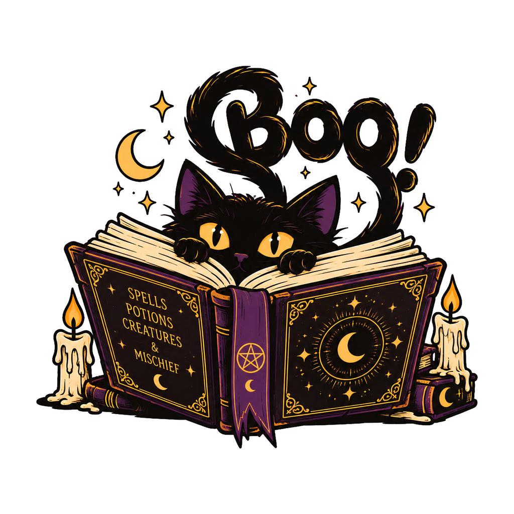 Boo Spellbook Cat