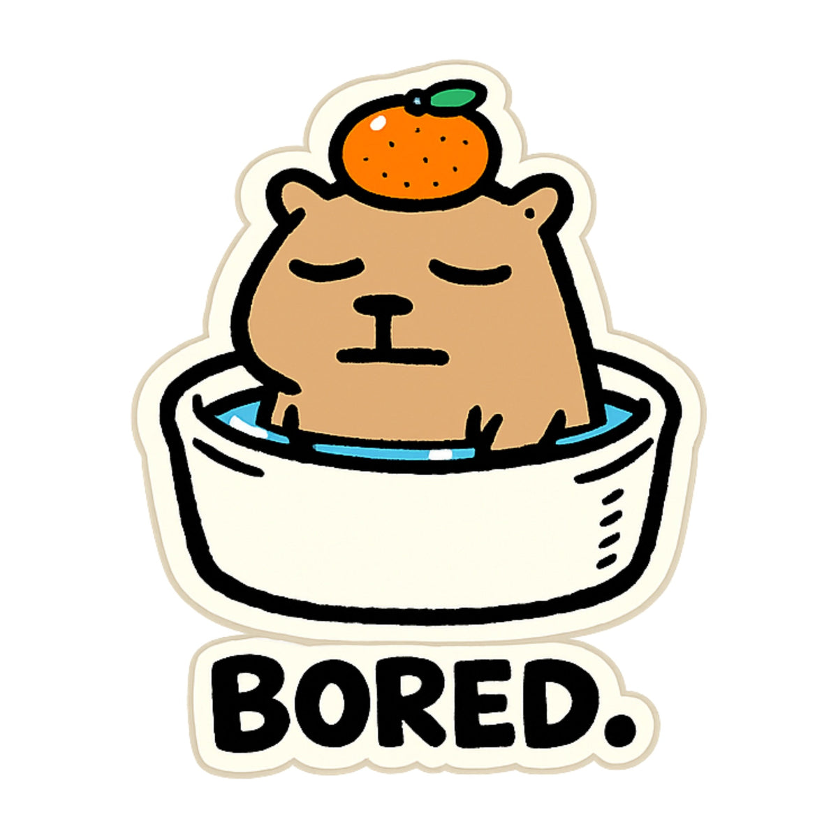 Bored Capybara Bath