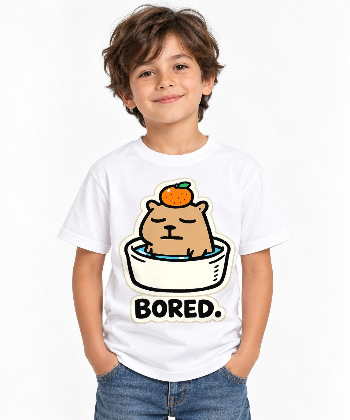 Bored Capybara Bath - White