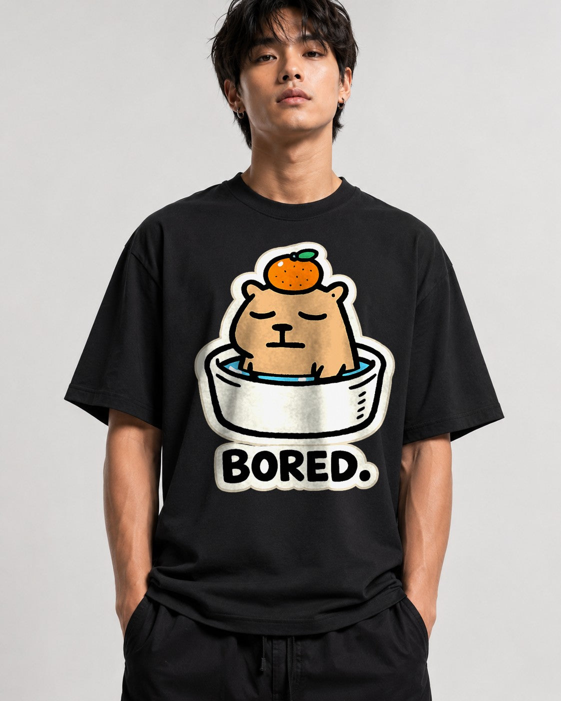 Bored Capybara Bath - Black