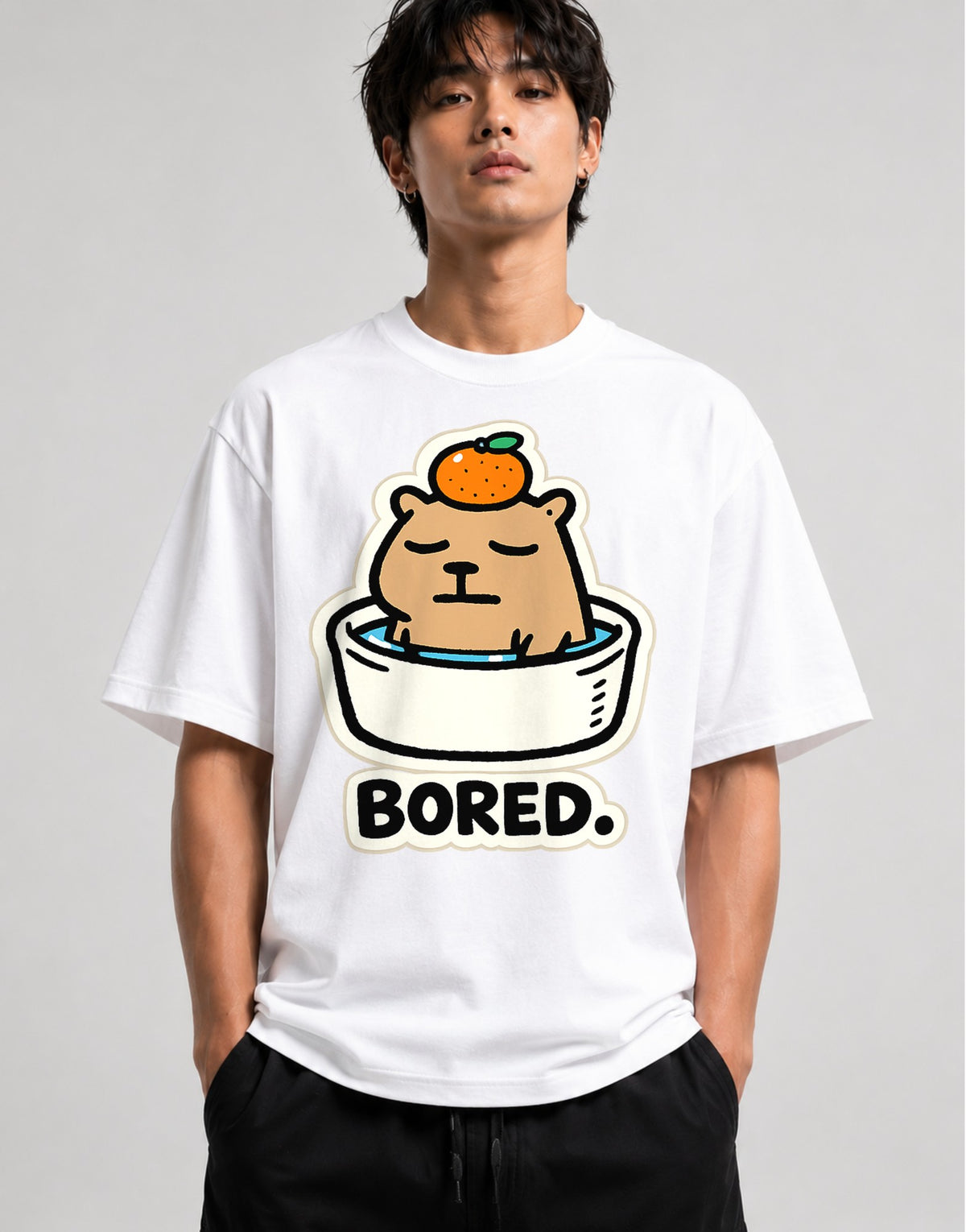 Bored Capybara Bath - White
