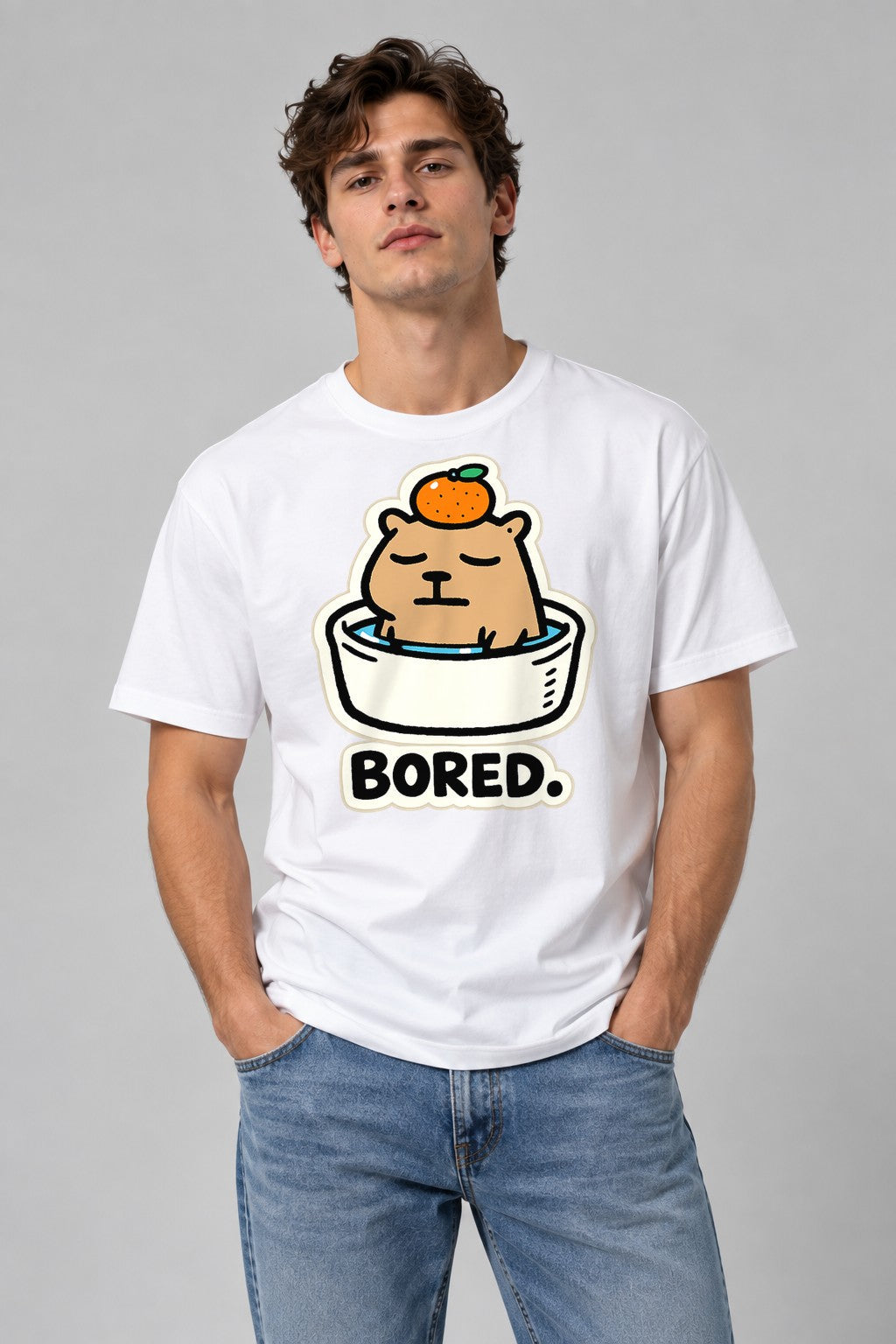 Bored Capybara Bath - White