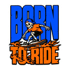 Born To Ride Skeleton Skater Shirt - Street Style Graphic Tee
