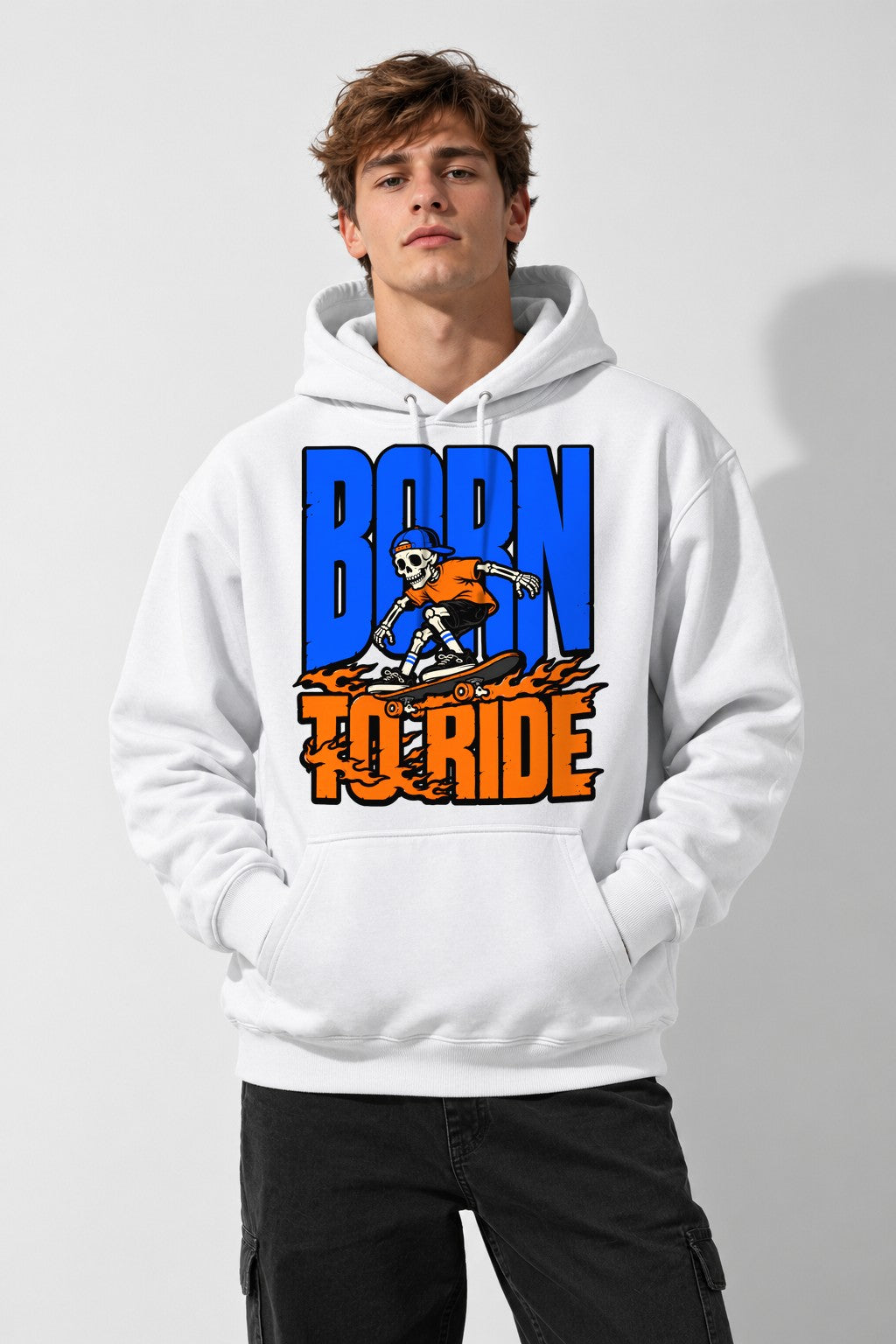 Born To Ride - White