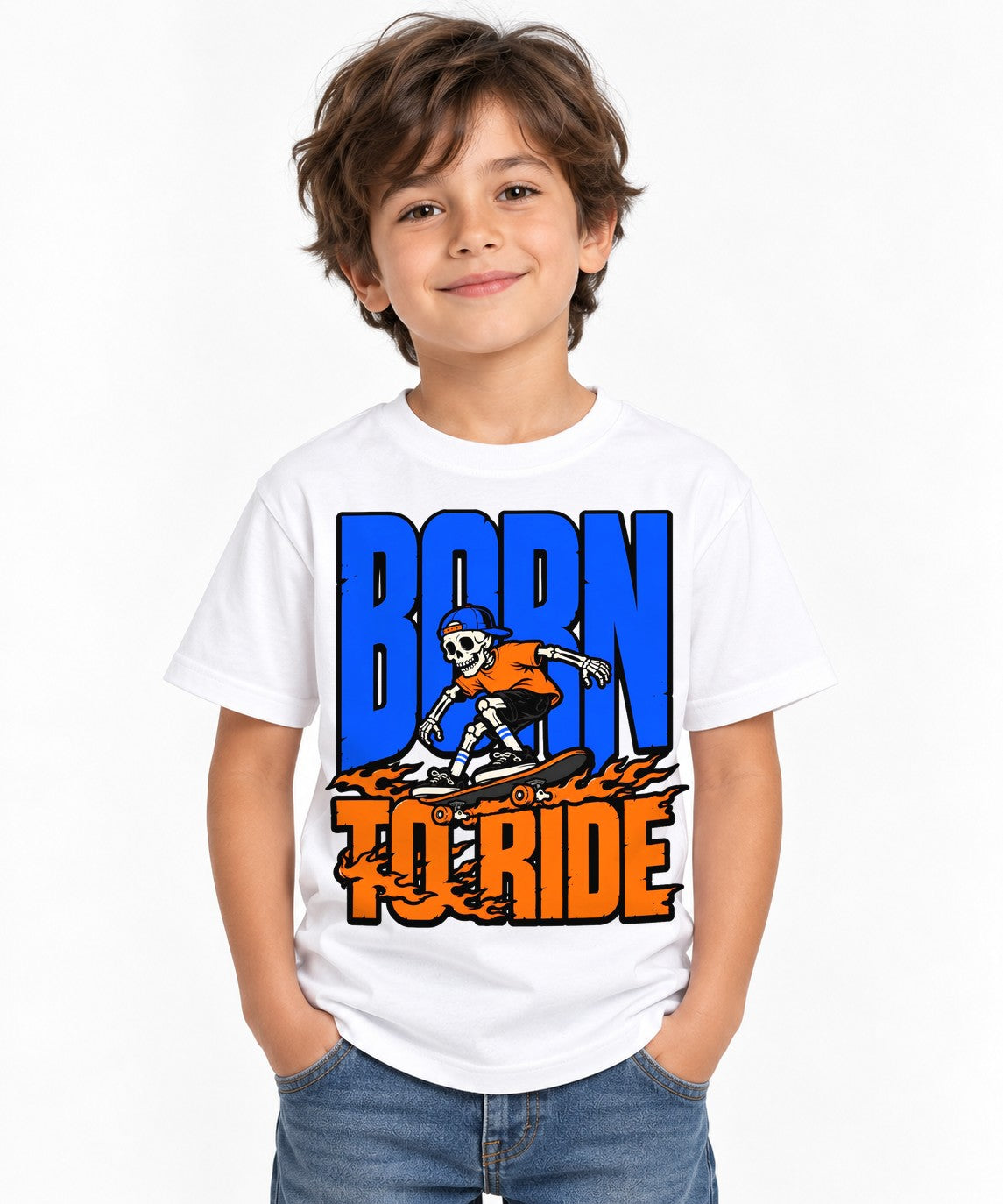 Born To Ride - White