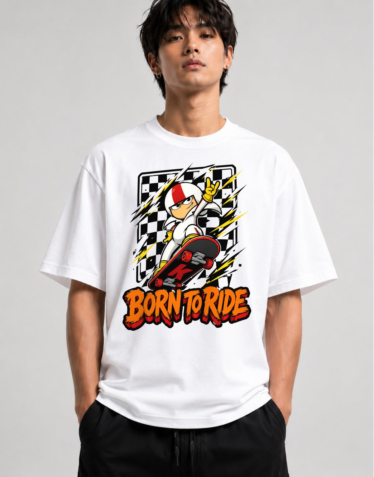 Born To Ride - White