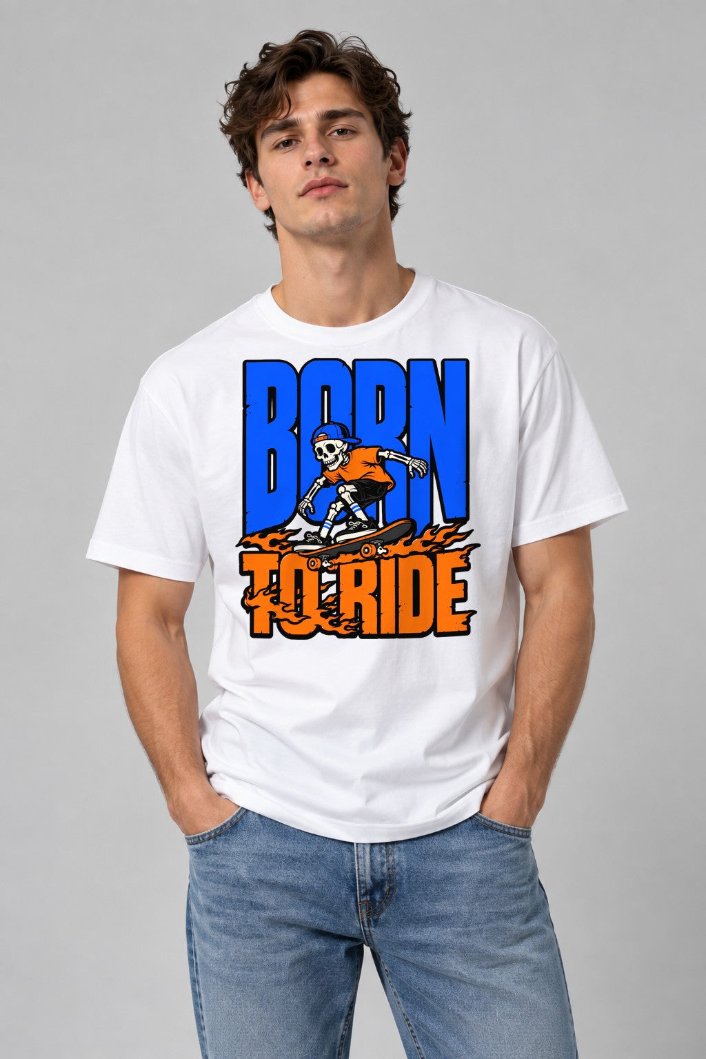 Born To Ride - White