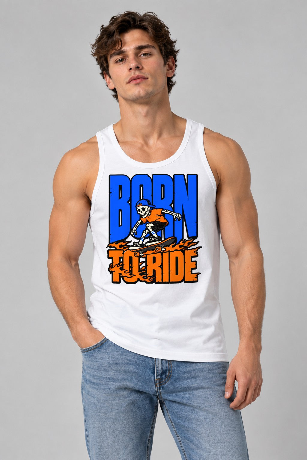 Born To Ride - White