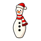 Bowling Pin Snowman