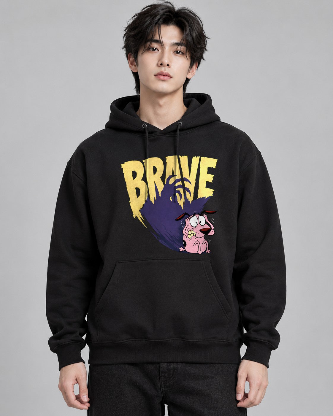 Brave Pink Dog - Black