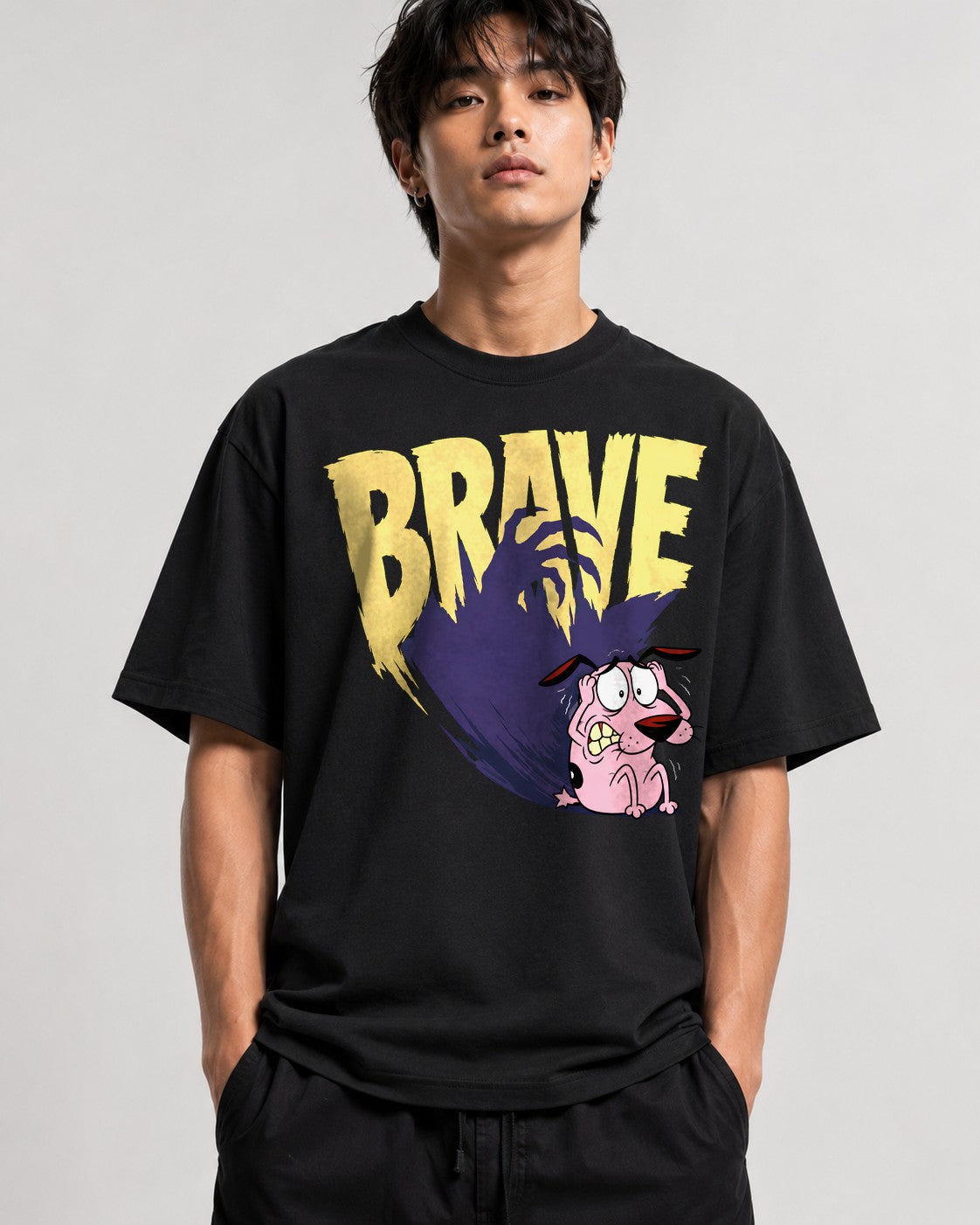Brave Pink Dog - Black