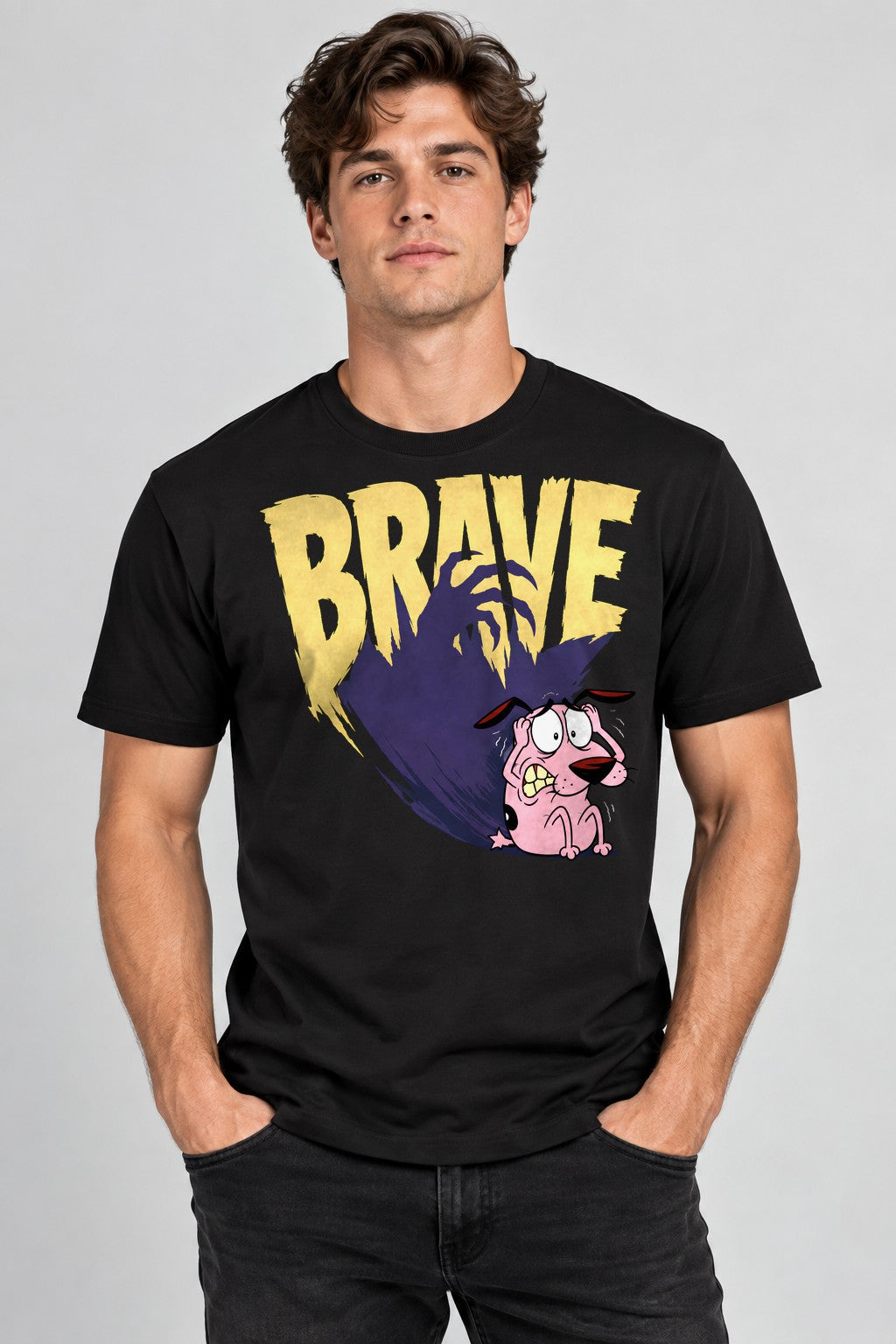 Brave Pink Dog - Black