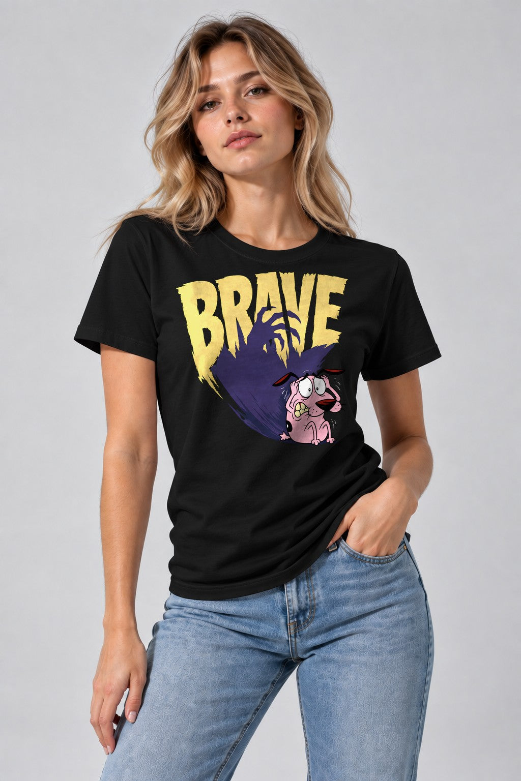 Brave Pink Dog - Black