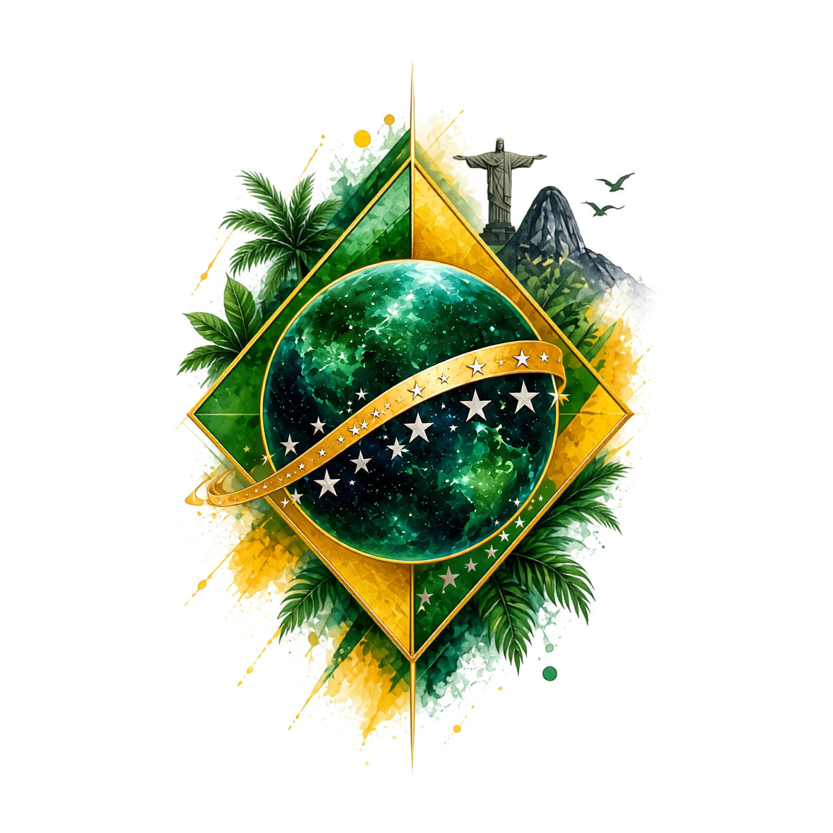 Brazil Landmark Emblem