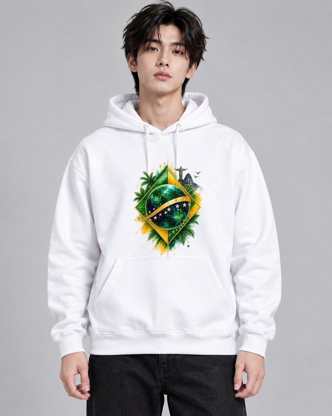 Brazil Landmark Emblem - White