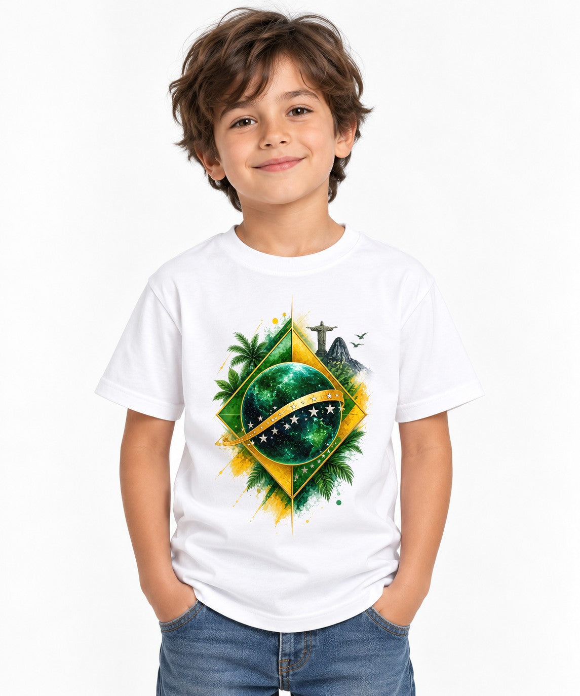 Brazil Landmark Emblem - White