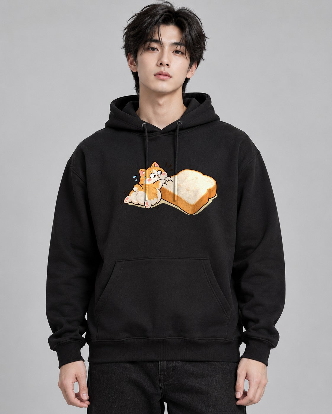 Bread Cat Hug - Black