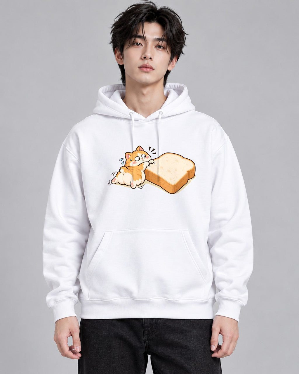 Bread Cat Hug - White