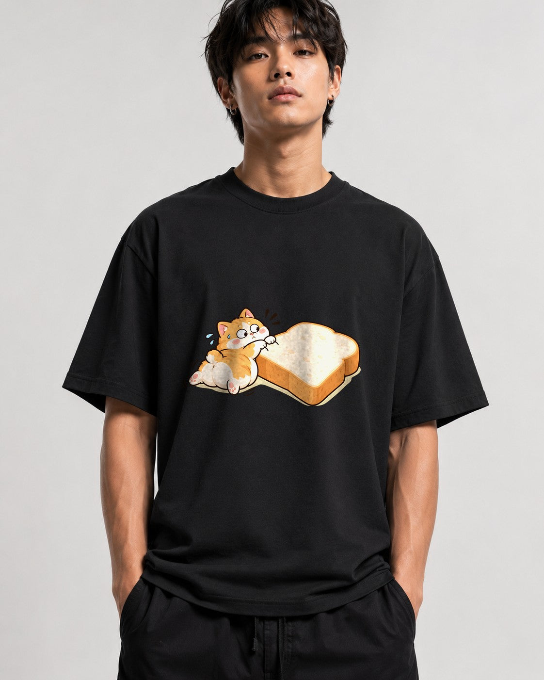 Bread Cat Hug - Black