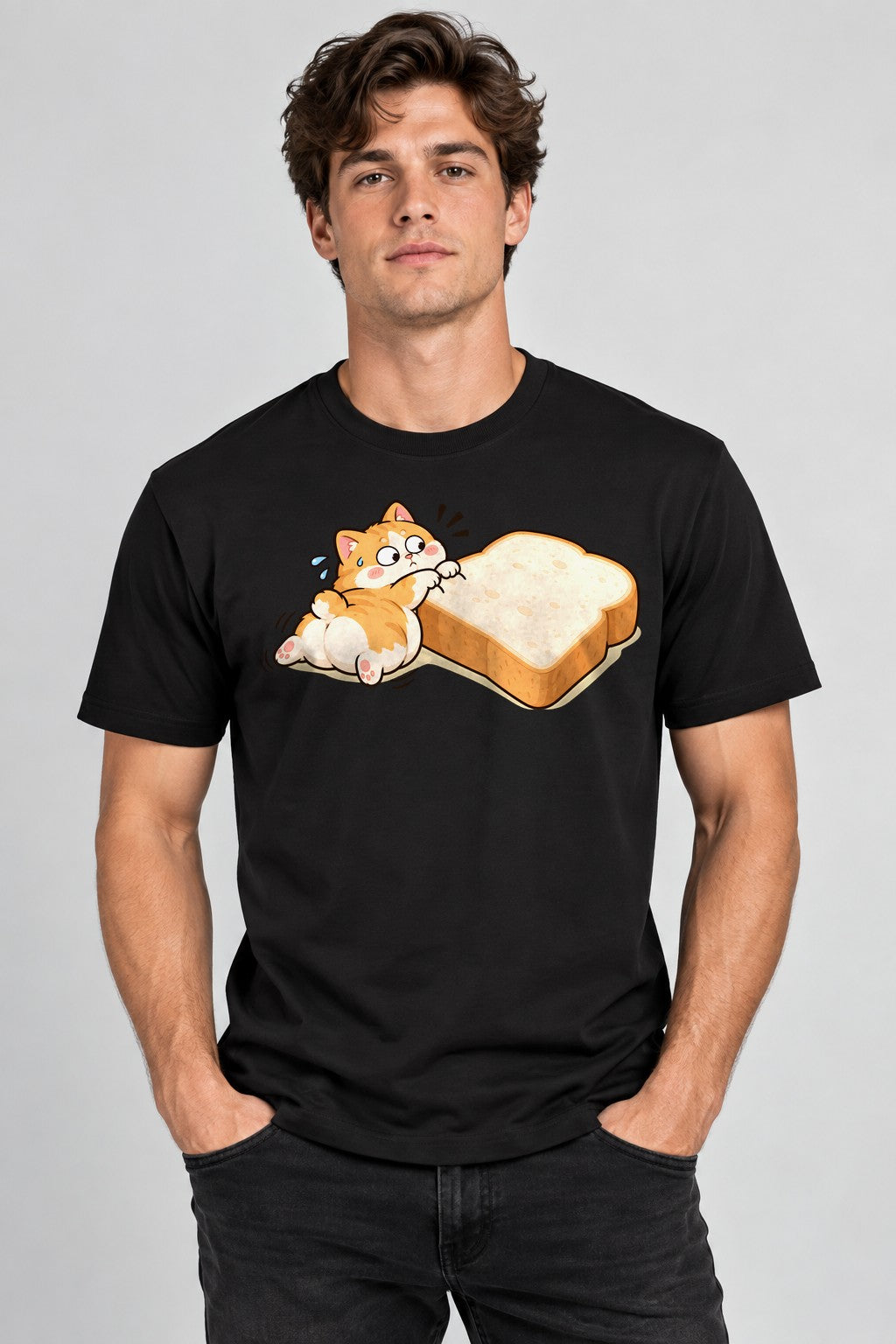 Bread Cat Hug - Black