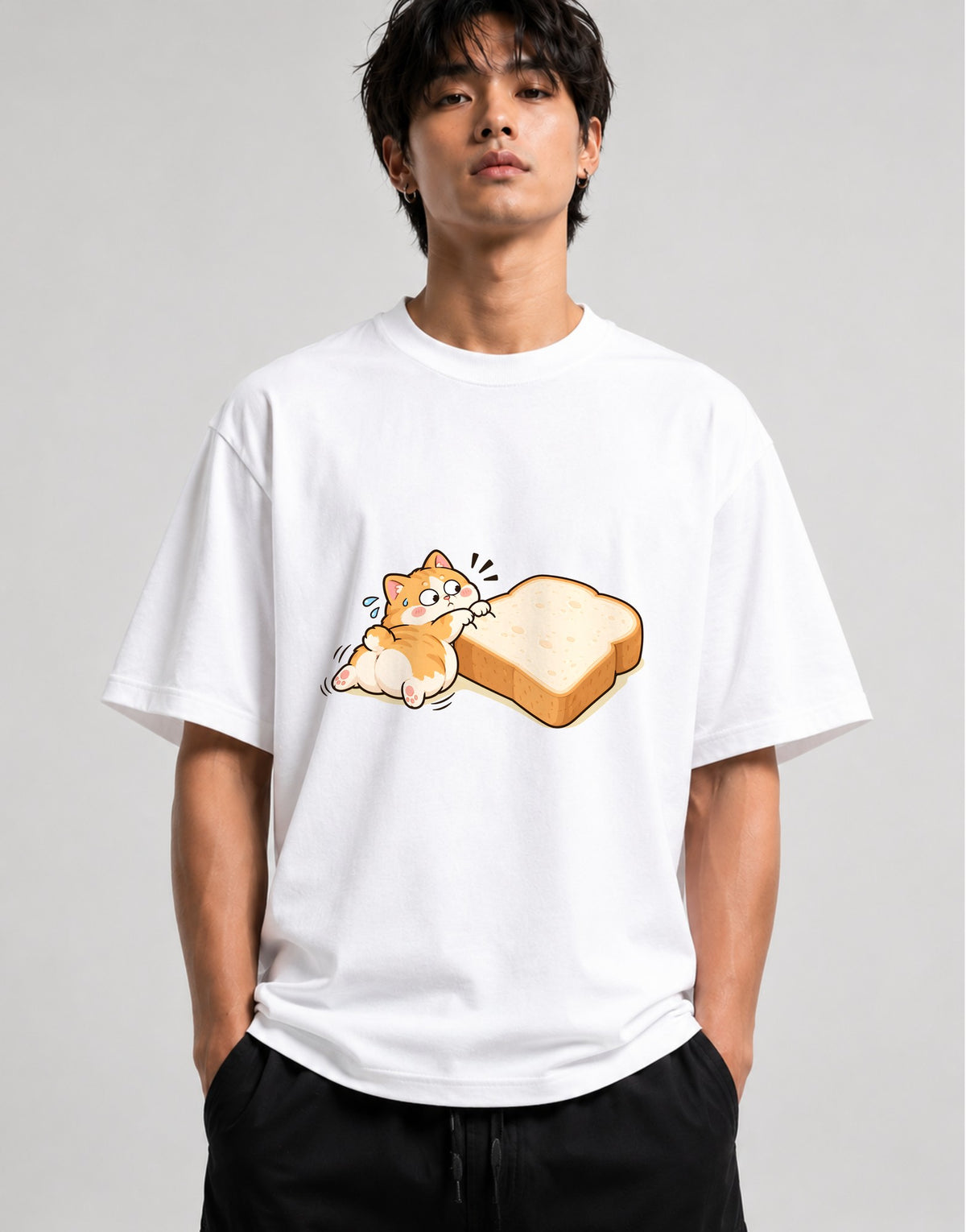 Bread Cat Hug - White