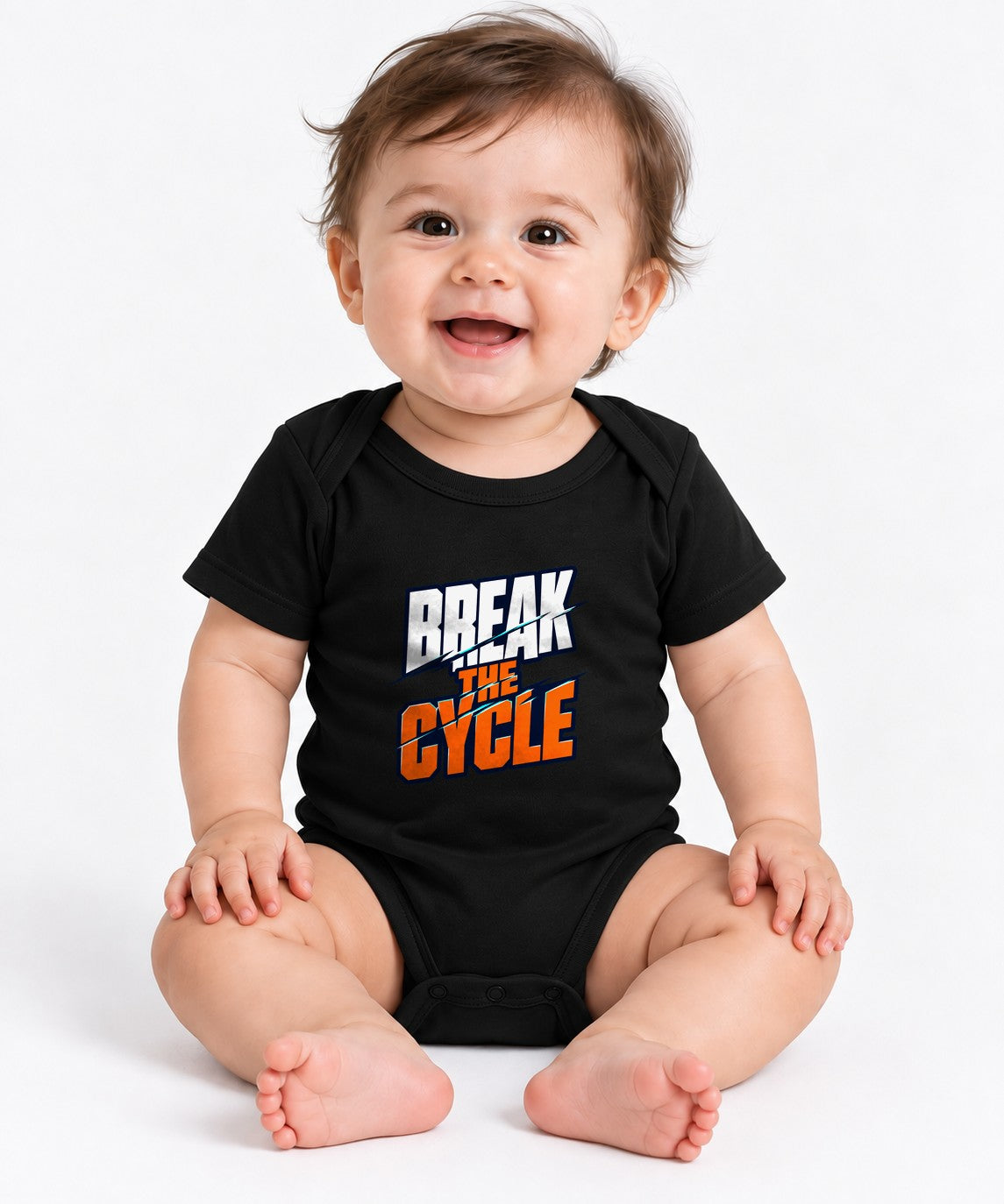 Break The Cycle Motivational Graphic Tee - Bold Athletic Style - Black