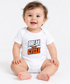 Break The Cycle Motivational Graphic Tee - Bold Athletic Style - White