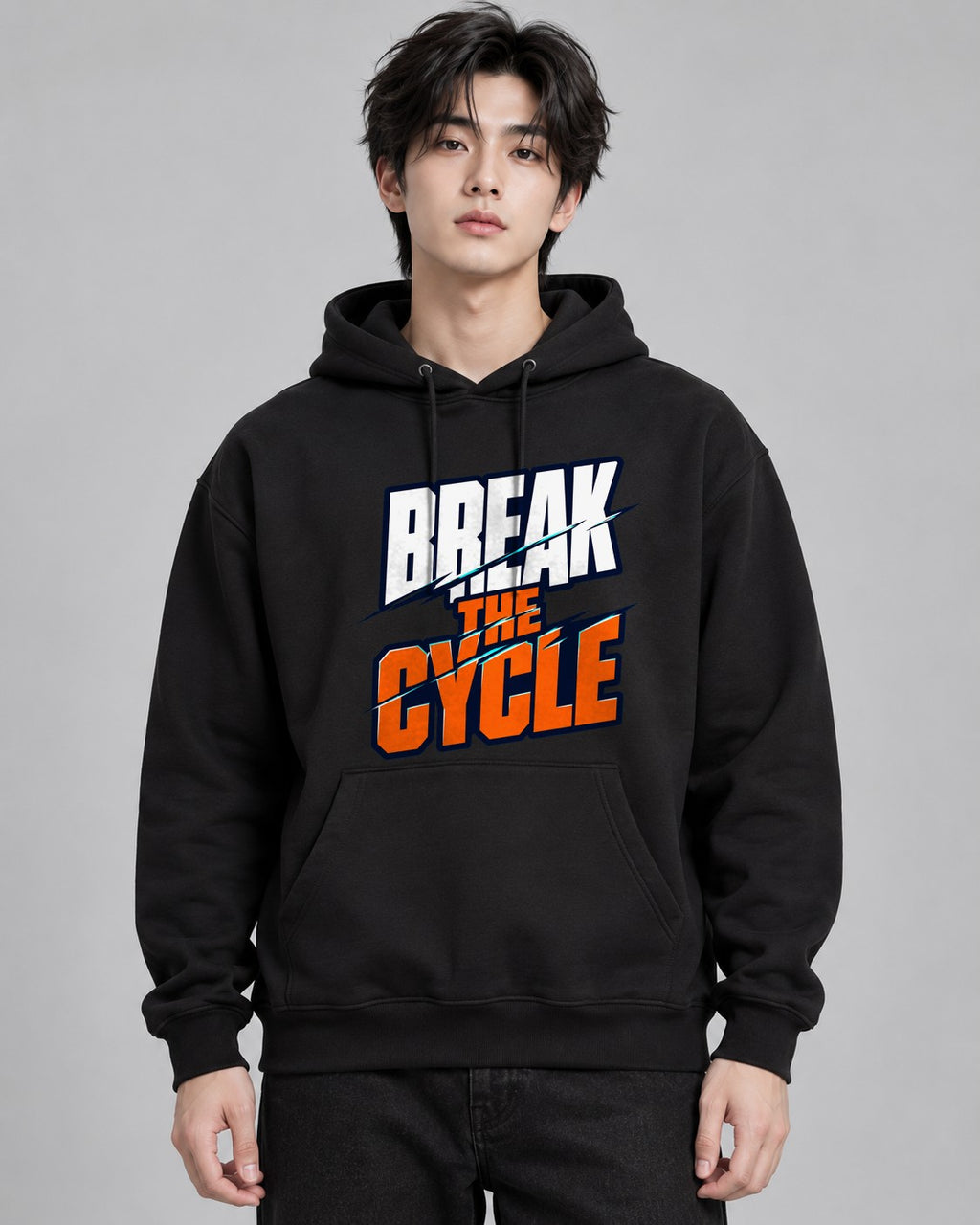Break The Cycle Sliced Modern Typogr - Black