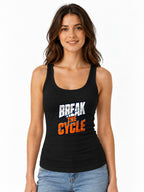 Break The Cycle Motivational Graphic Tee - Bold Athletic Style - Black