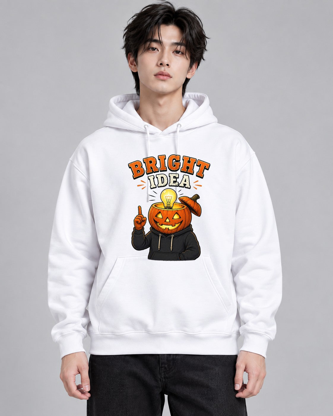 Bright Idea Pumpkin Head Halloween H - White