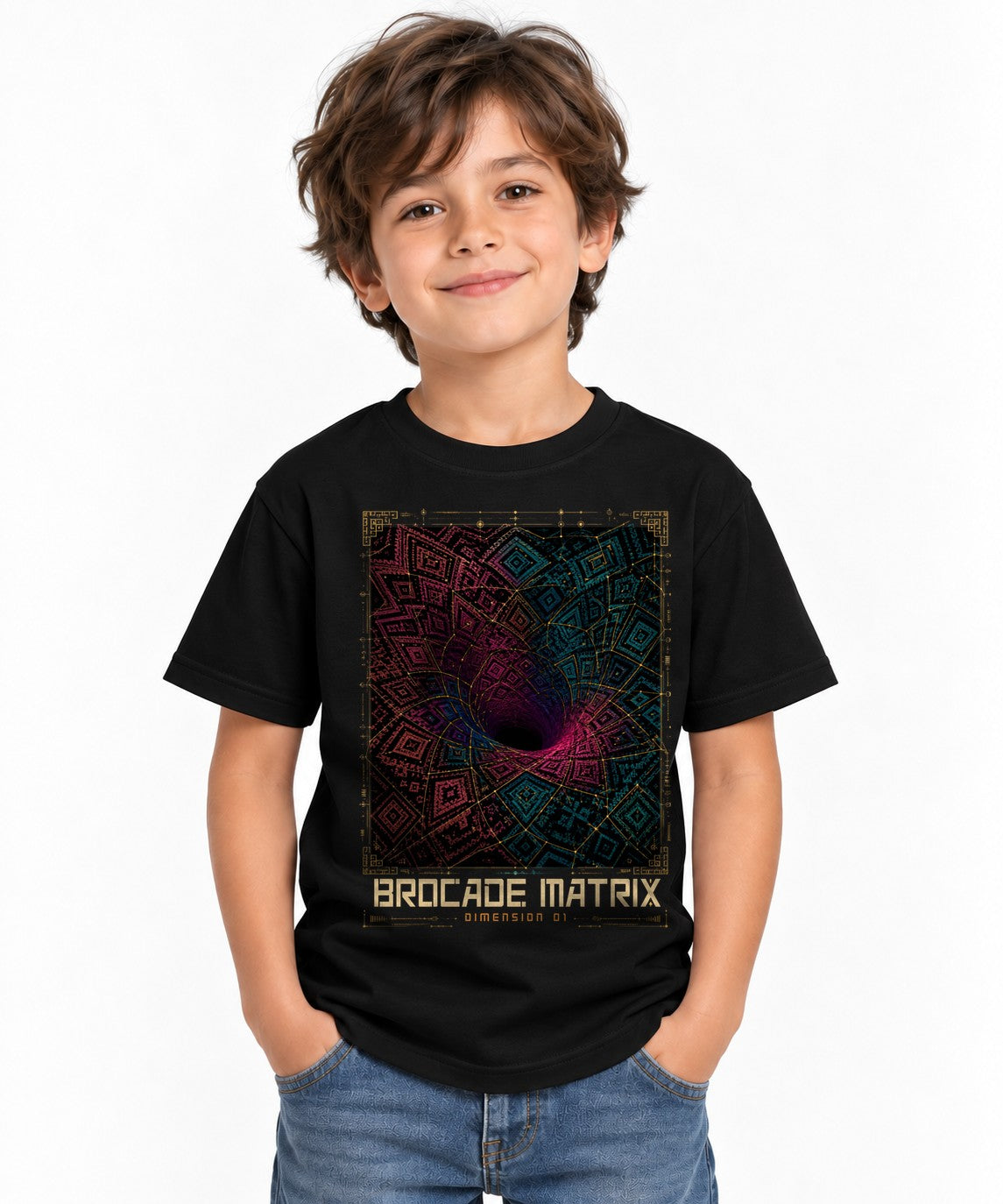 Brocade Pattern Vortex - Black