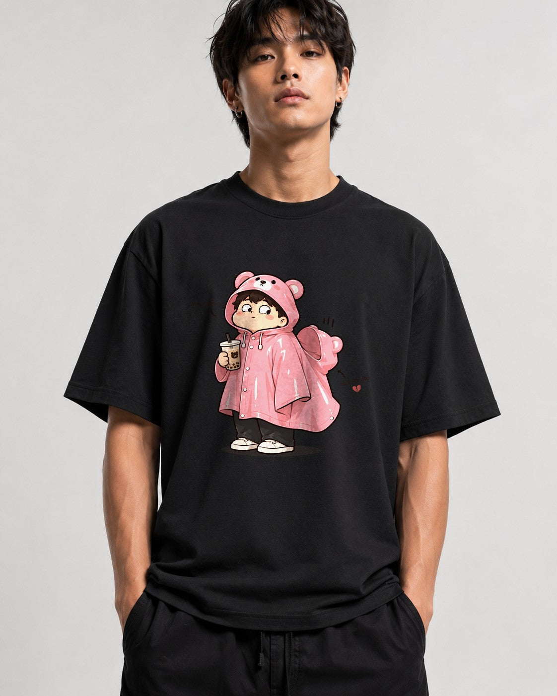 Broken Heart Bear - Black