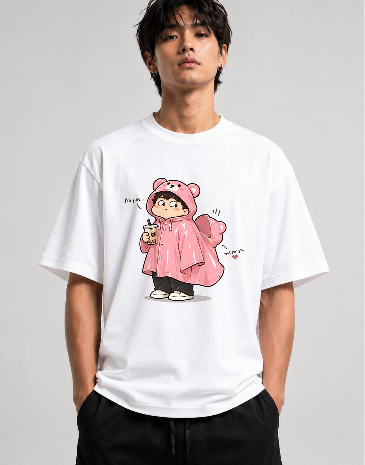 Broken Heart Bear - White