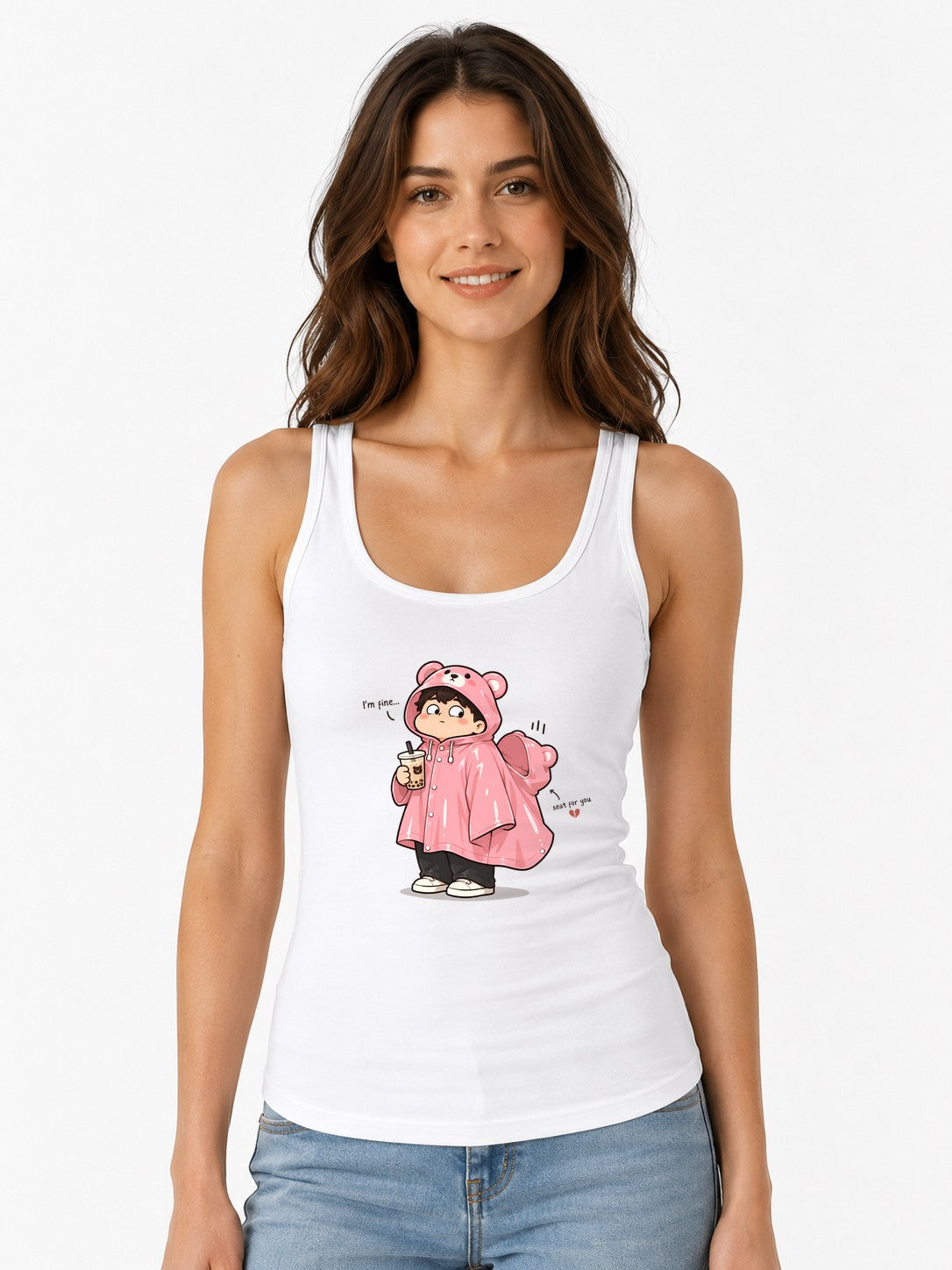 Broken Heart Bear - White