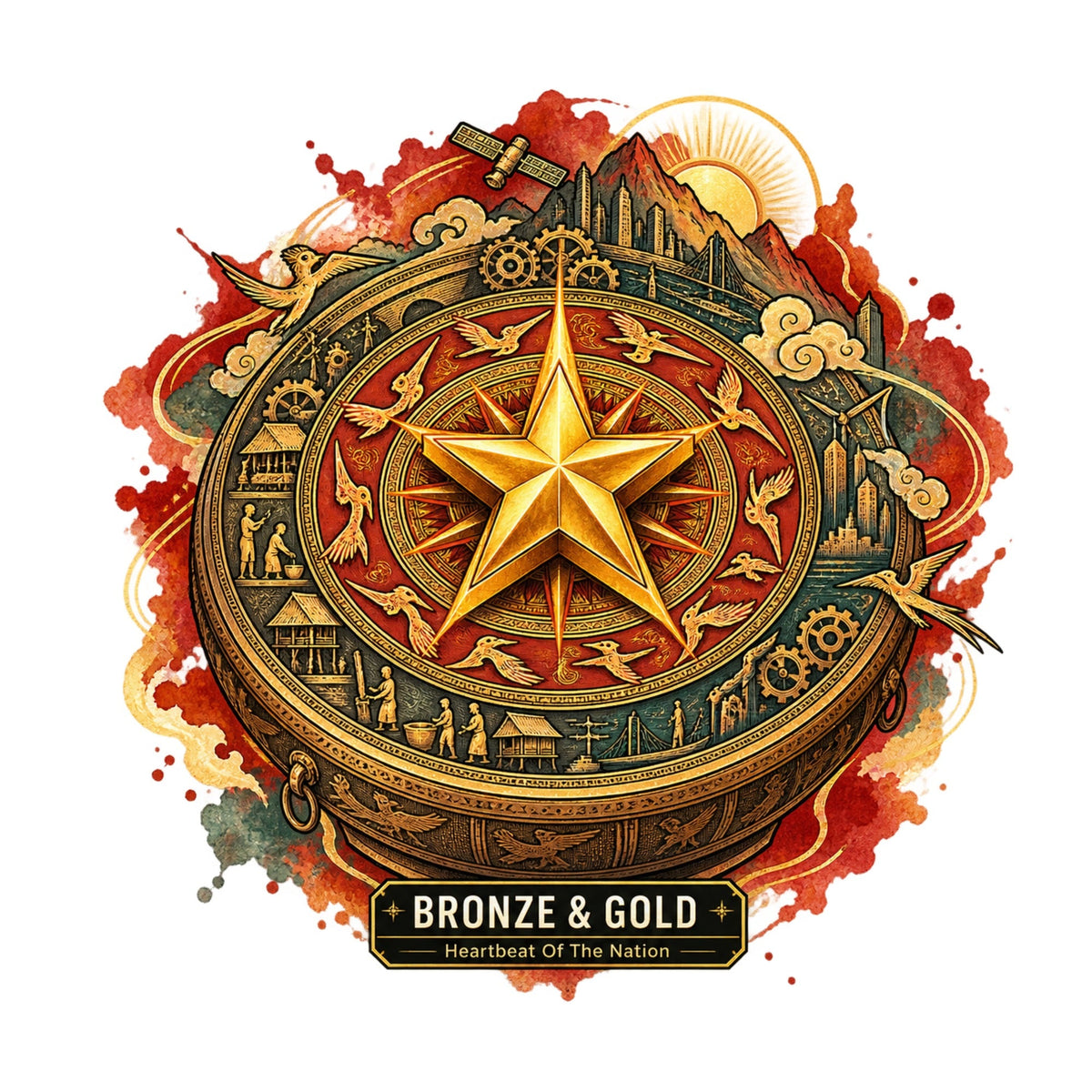 Bronze Gold Drum