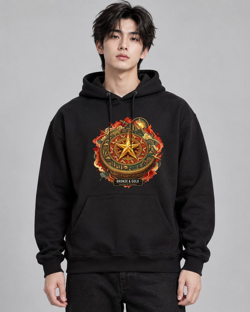 Bronze Gold Drum - Black